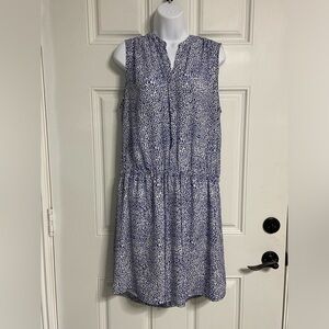 D2- HILARY RADLEY Deep Cobalt Blue Sheer Tunic Mini Dress